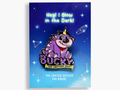 Bucky The Unicorn Bear - Glow in the dark badge